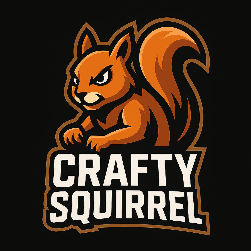 Crafty Squirrel - Custom esports logo created for Crafty Squirrel gaming channel
