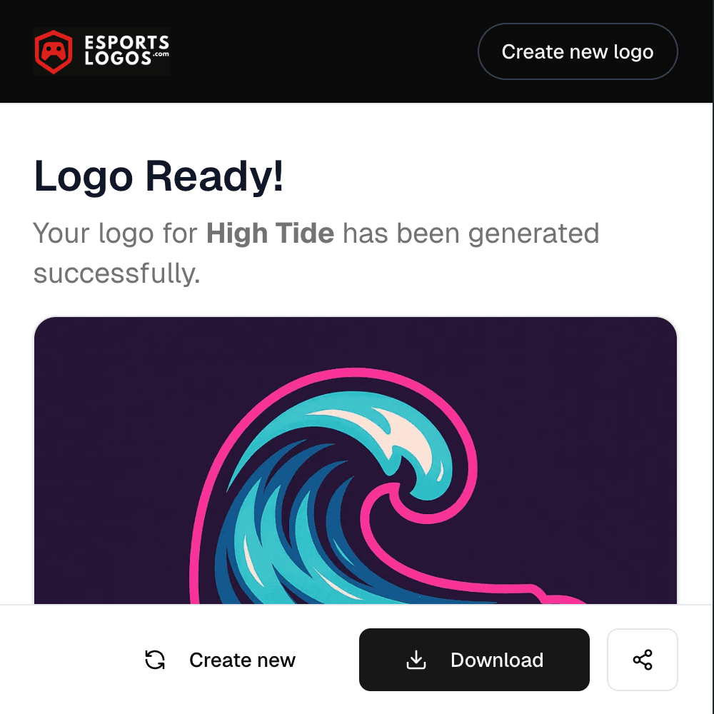 Download page showing logo files in multiple formats for different platforms